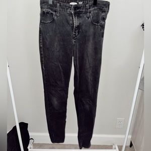 Super skinny high rise black jeans